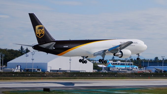 UPS Boeing 767F freighter aircraft